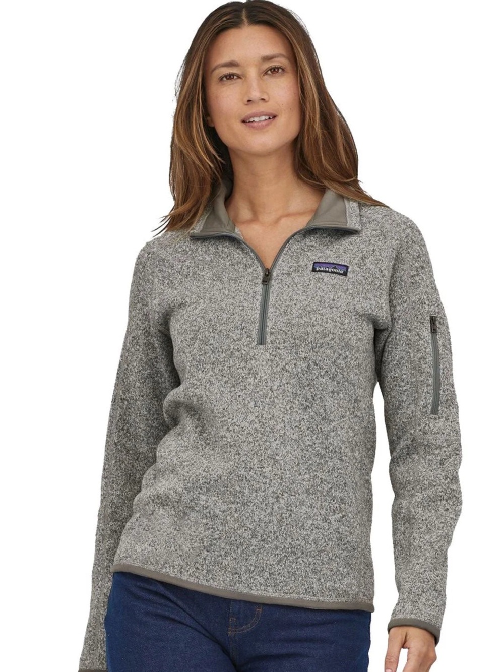 Patagonia Women's Better Sweater Quarter Zip Fleece Gray Pullover Gorpcore